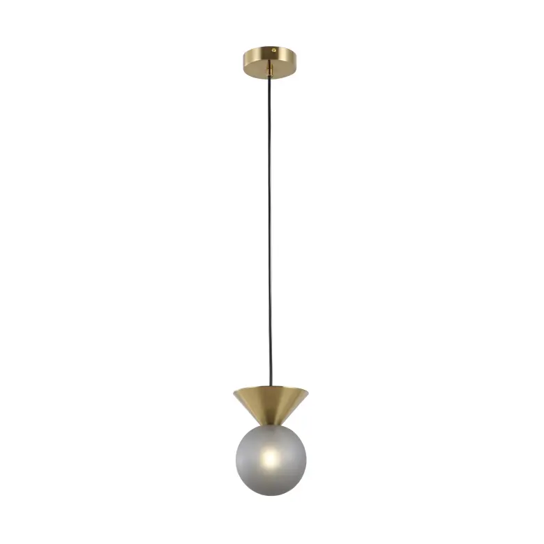 Matné Smoky Ball Skleněná závěsná lampa