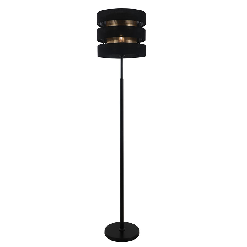 Dual Shade Black Floor Lamp