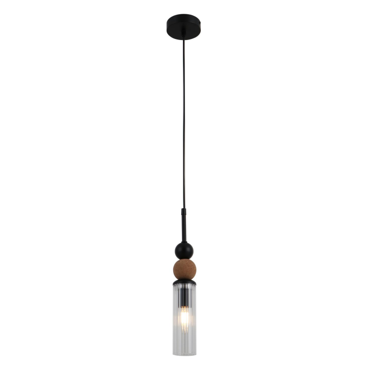 Minimalistická dřevěná kuličková závěsná lampa