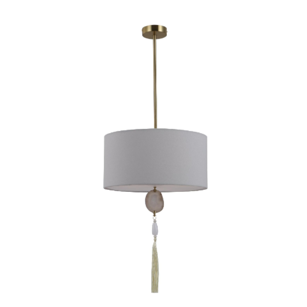 Přirozená achát starožitná lampa na přívěsek mědi