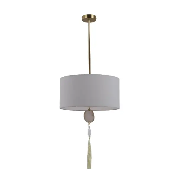 Přirozená achát starožitná lampa na přívěsek mědi
