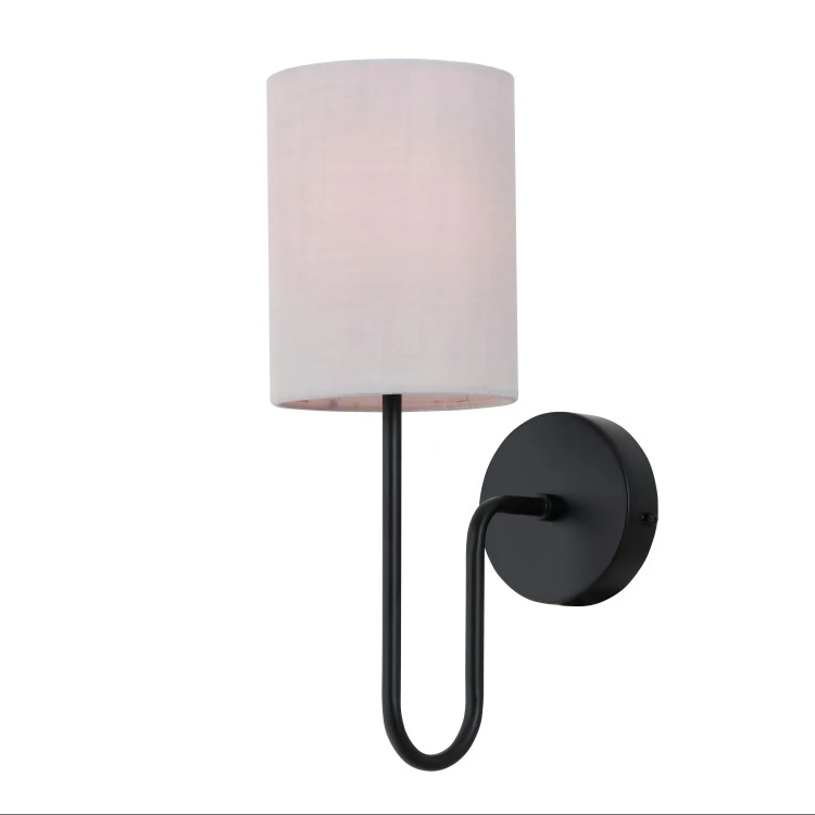 Slim Cylinder Shade Uplight Metal Wall Scone