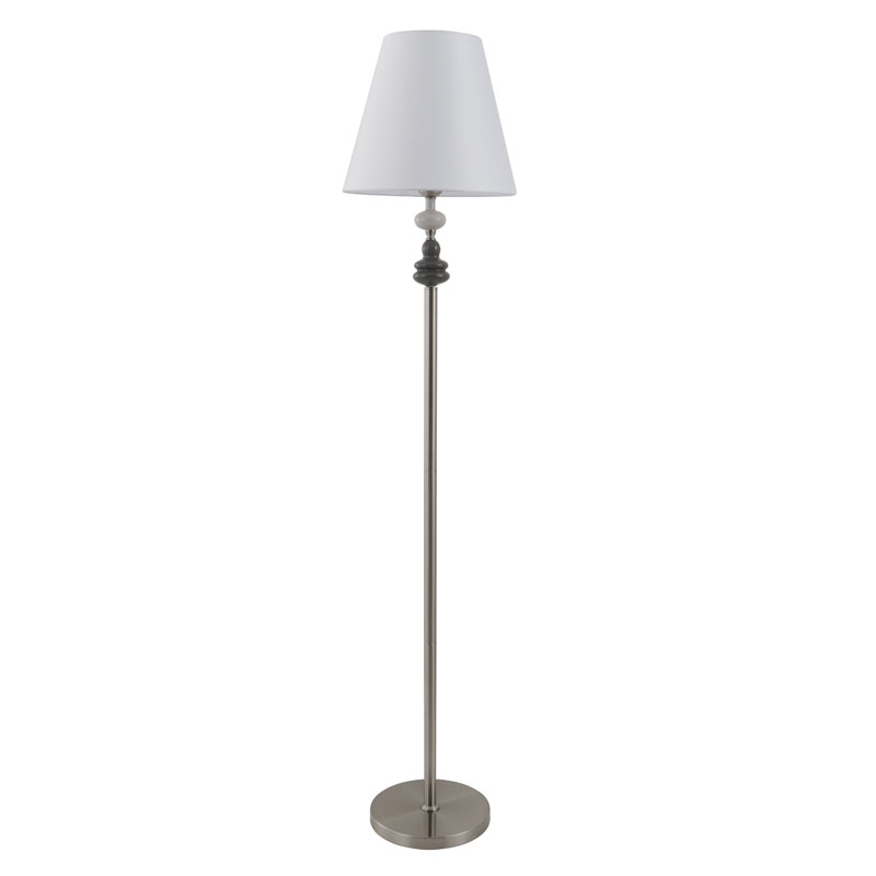 Porcelánová stojací lampa s nastavitelnou výškou v bílém odstínu